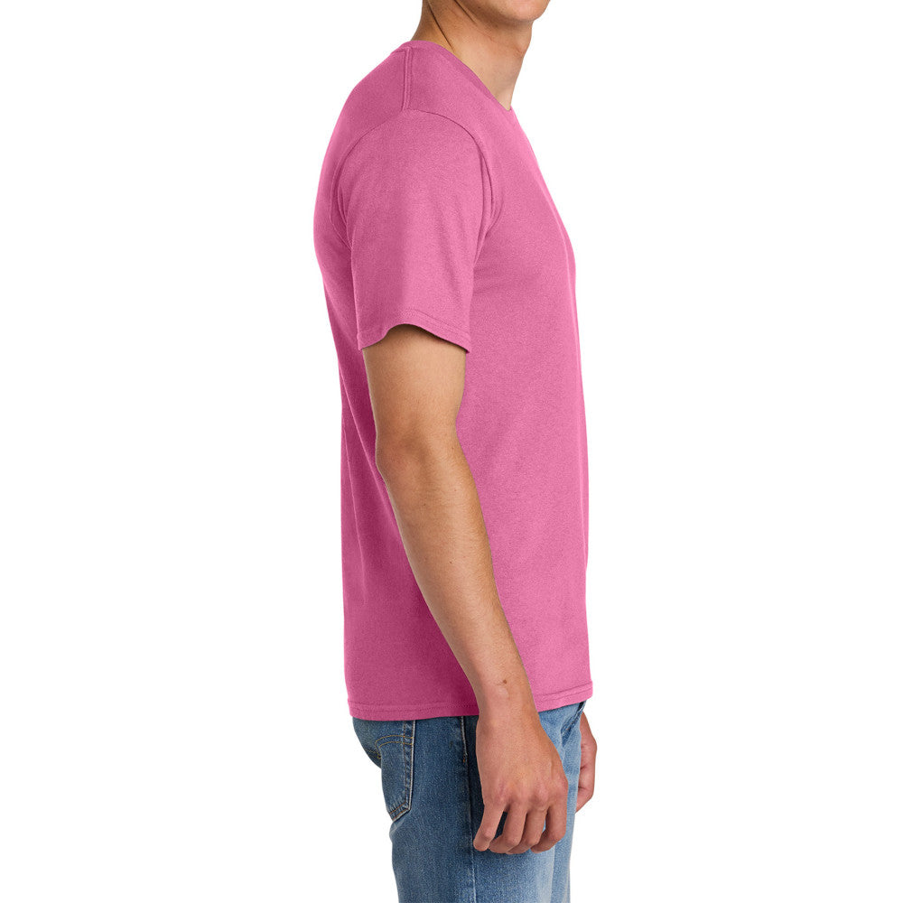 Men's Comfort Short Sleeve Easy Cotton Knit Collar T-shirt for Everyday Wear