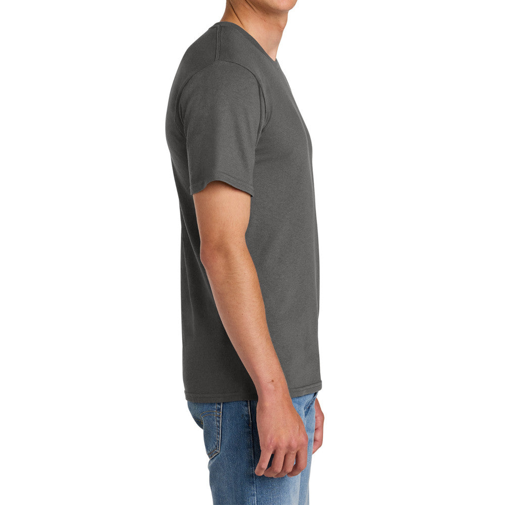 Men's Comfort Short Sleeve Easy Cotton Knit Collar T-shirt for Everyday Wear