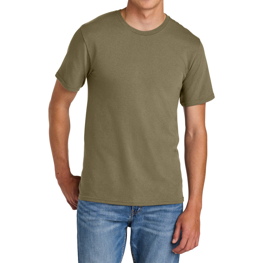 Men's Comfort Short Sleeve Easy Cotton Knit Collar T-shirt for Everyday Wear