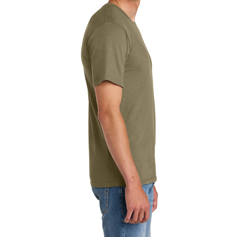 Men's Comfort Short Sleeve Easy Cotton Knit Collar T-shirt for Everyday Wear