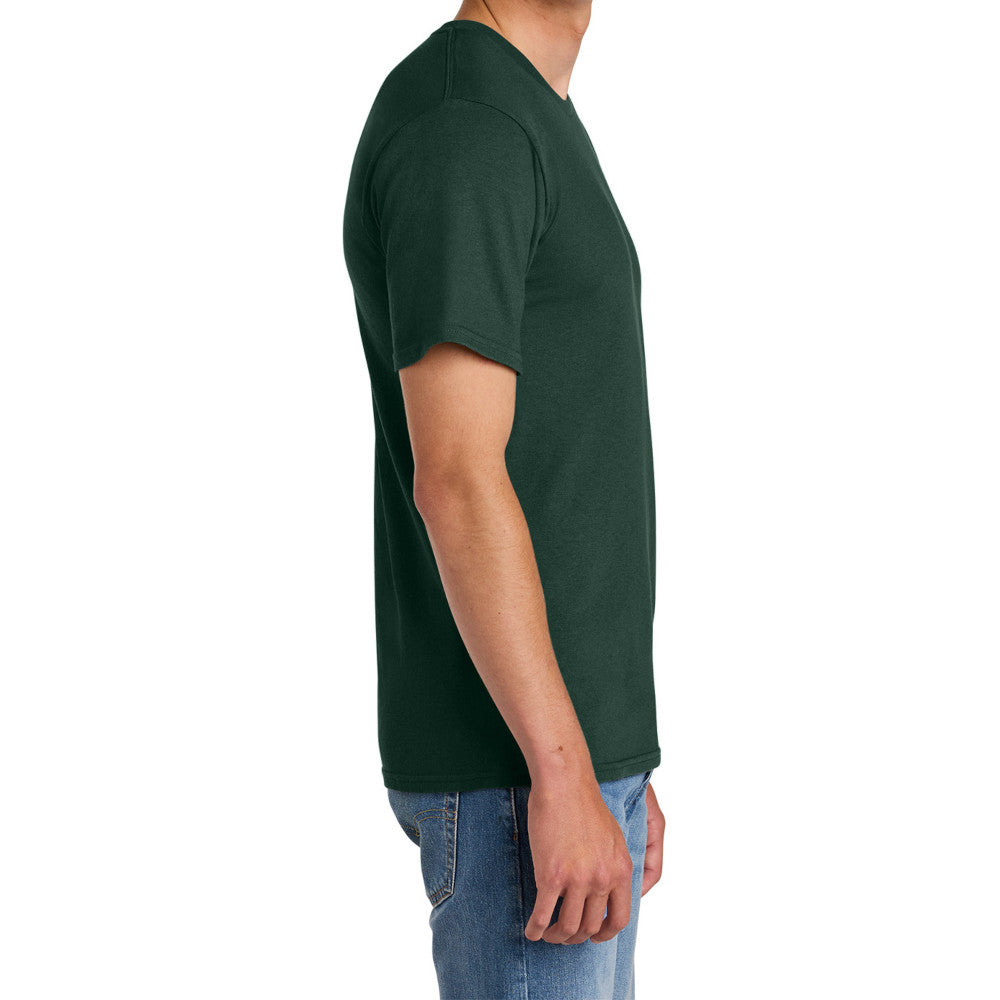 Men's Comfort Short Sleeve Easy Cotton Knit Collar T-shirt for Everyday Wear