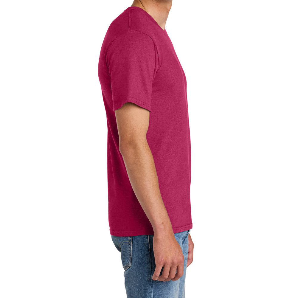 Men's Comfort Short Sleeve Easy Cotton Knit Collar T-shirt for Everyday Wear