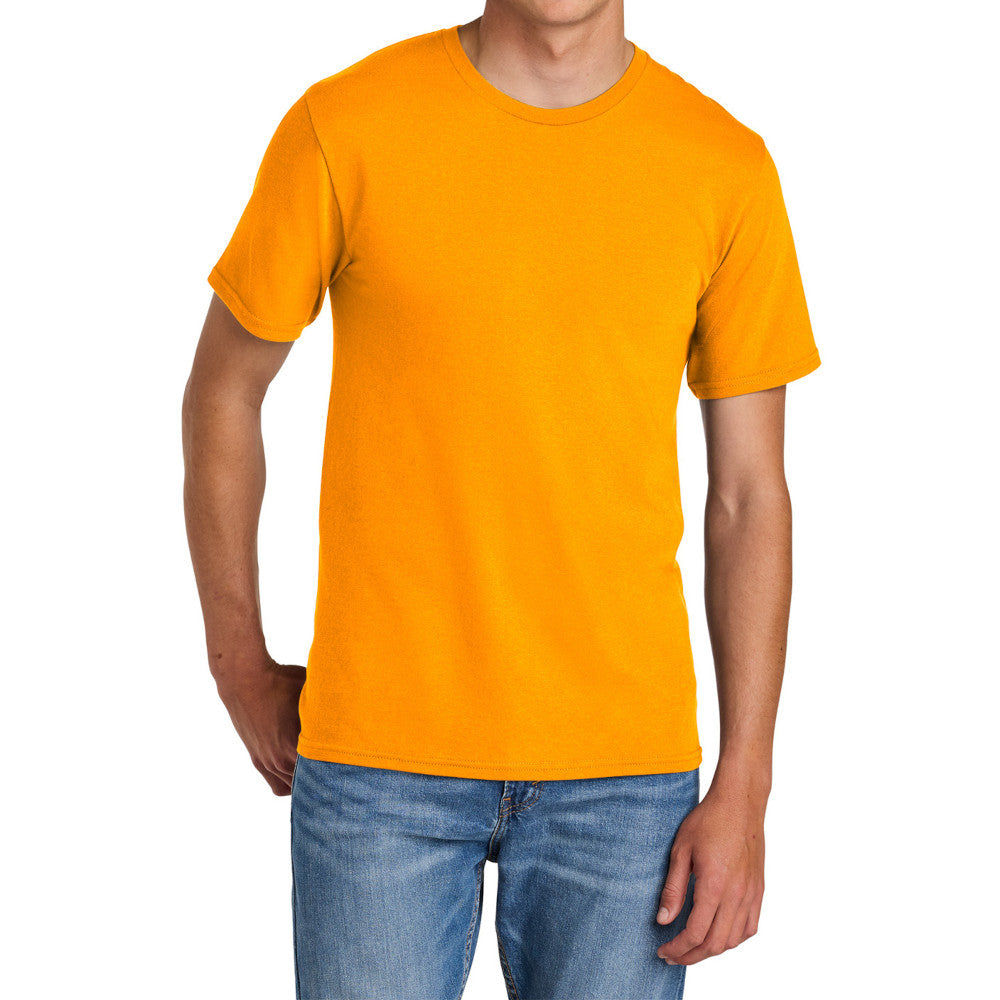Men's Comfort Short Sleeve Easy Cotton Knit Collar T-shirt for Everyday Wear