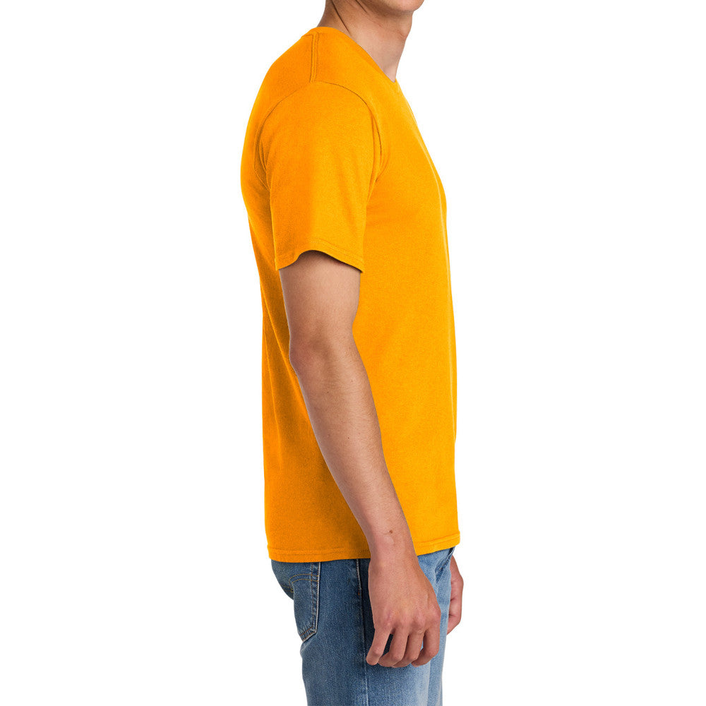 Men's Comfort Short Sleeve Easy Cotton Knit Collar T-shirt for Everyday Wear