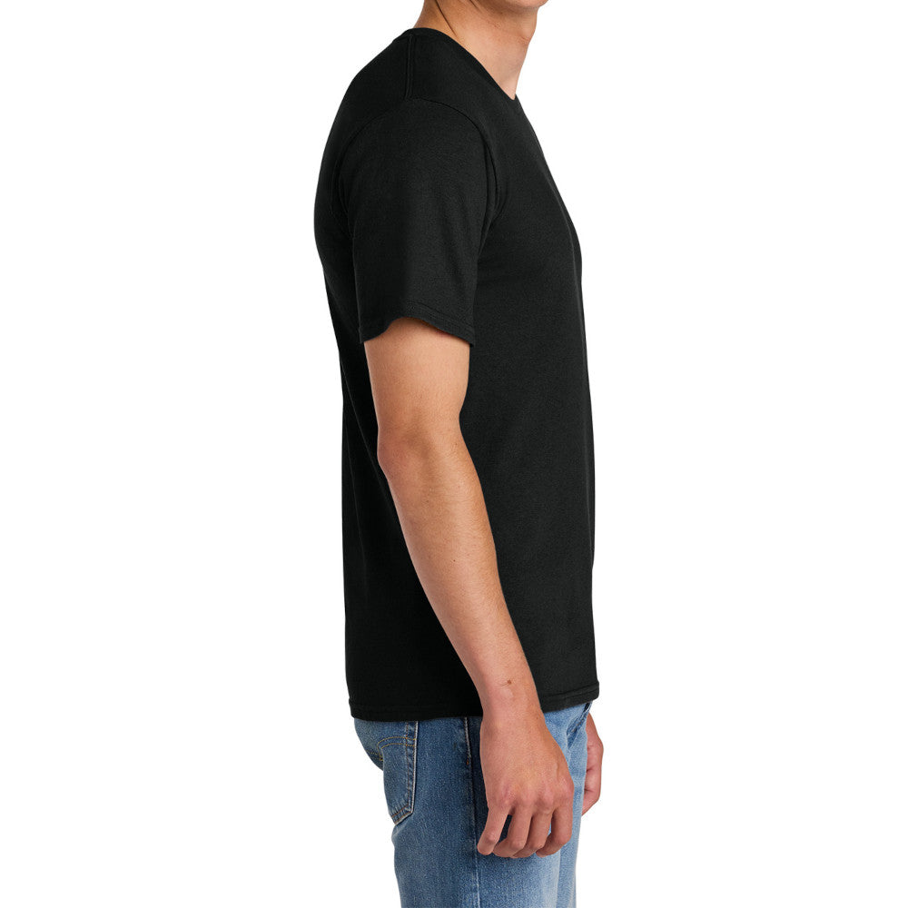 Men's Comfort Short Sleeve Easy Cotton Knit Collar T-shirt for Everyday Wear