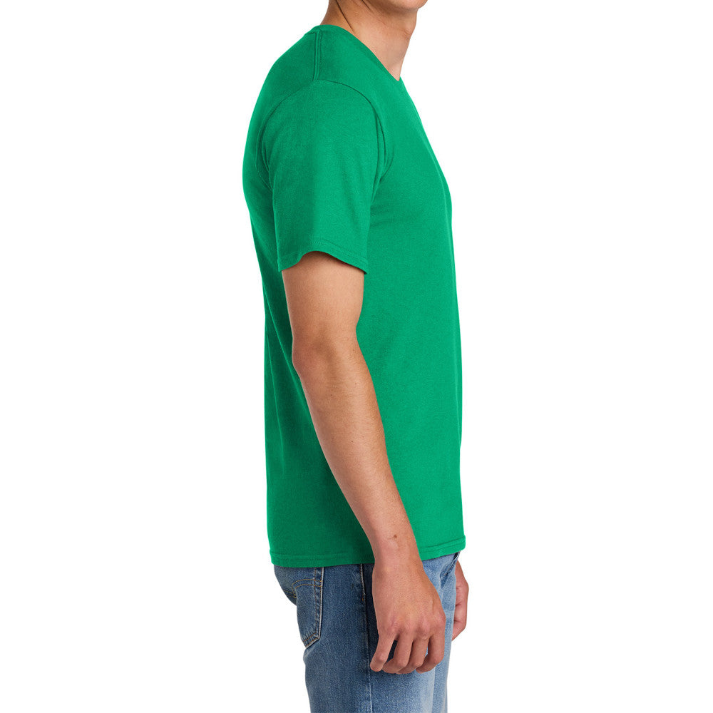 Men's Comfort Short Sleeve Easy Cotton Knit Collar T-shirt for Everyday Wear