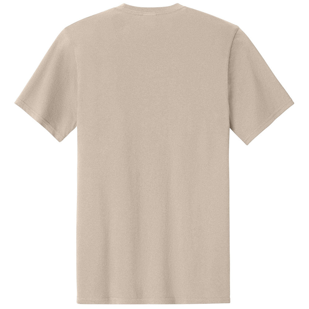 Men's Easy Cotton Tee Lightweight Soft and Comfortable Everyday Wear-Light Sand