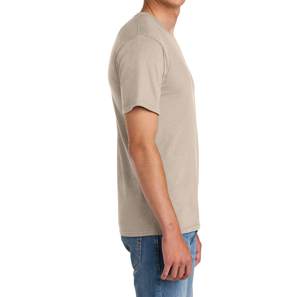Men's Comfort Short Sleeve Easy Cotton Knit Collar T-shirt for Everyday Wear