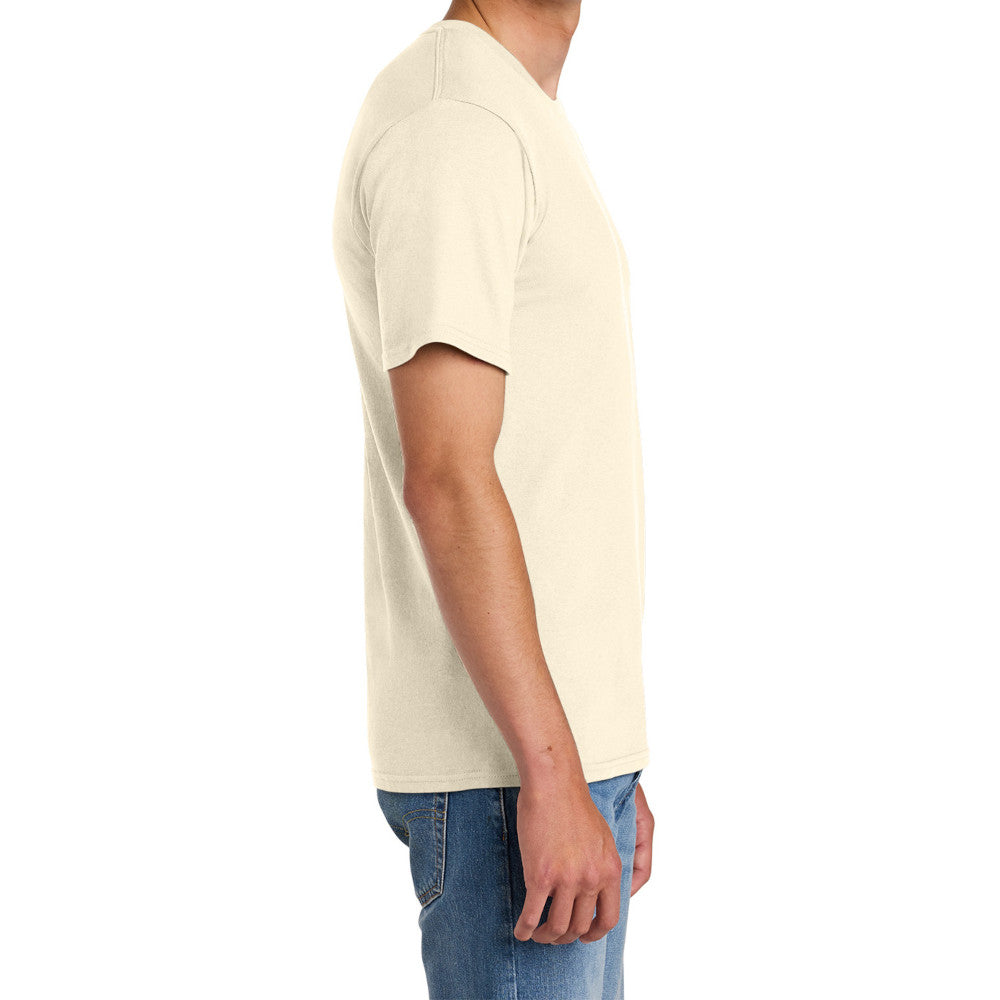 Men's Comfort Short Sleeve Easy Cotton Knit Collar T-shirt for Everyday Wear
