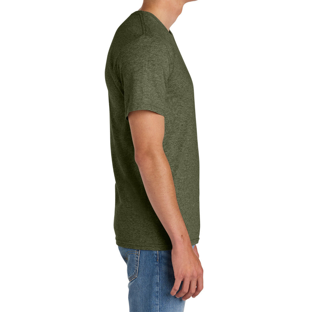 Men's Comfort Short Sleeve Easy Cotton Knit Collar T-shirt for Everyday Wear