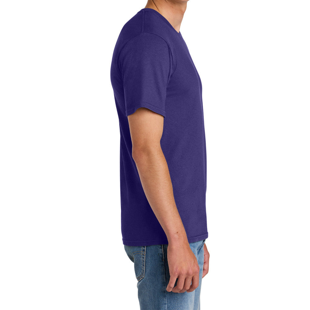 Men's Comfort Short Sleeve Easy Cotton Knit Collar T-shirt for Everyday Wear