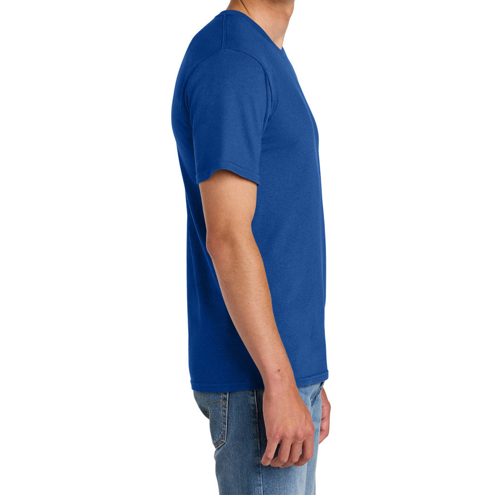 Men's Comfort Short Sleeve Easy Cotton Knit Collar T-shirt for Everyday Wear