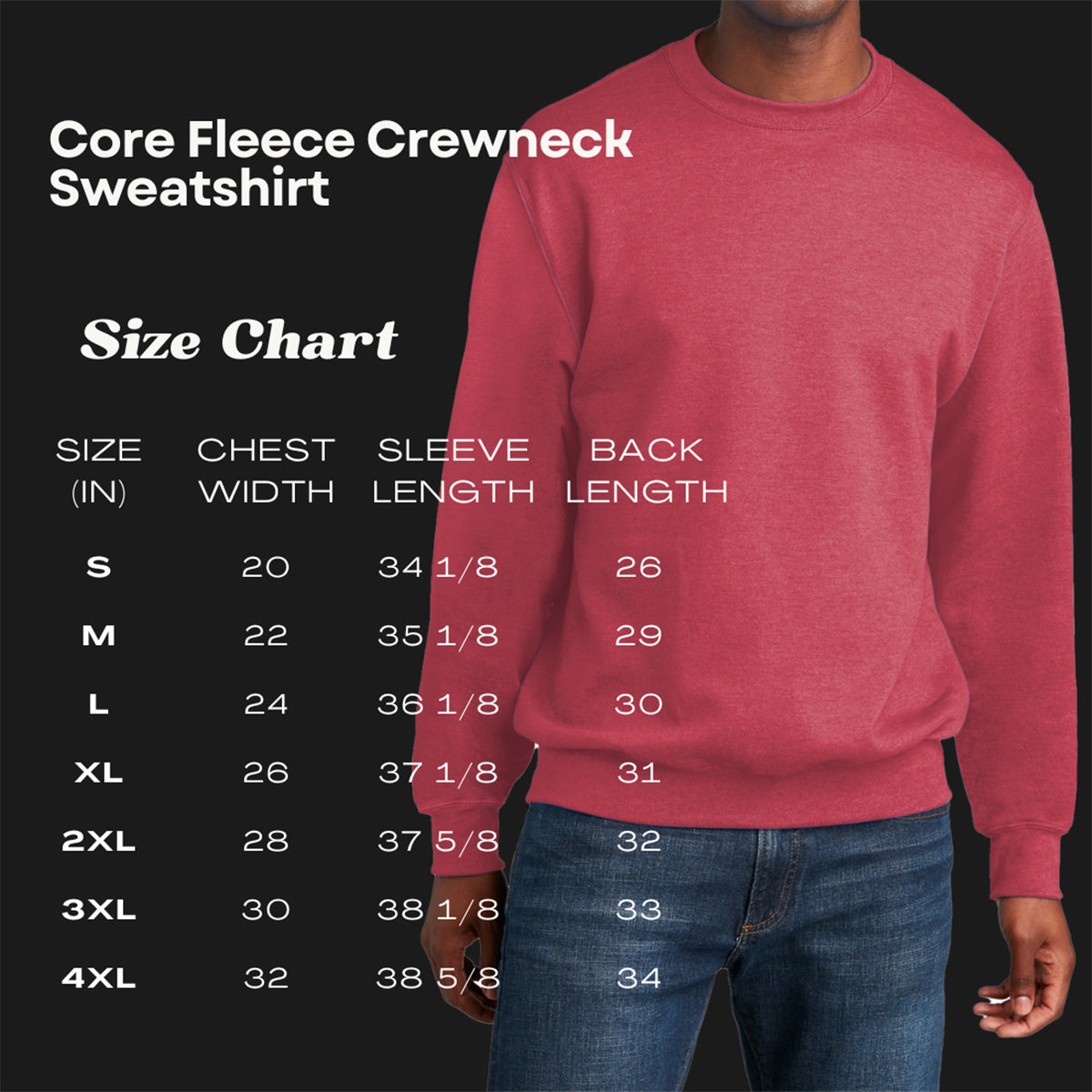 Men's Core Fleece Classic Crewneck Sweatshirt
