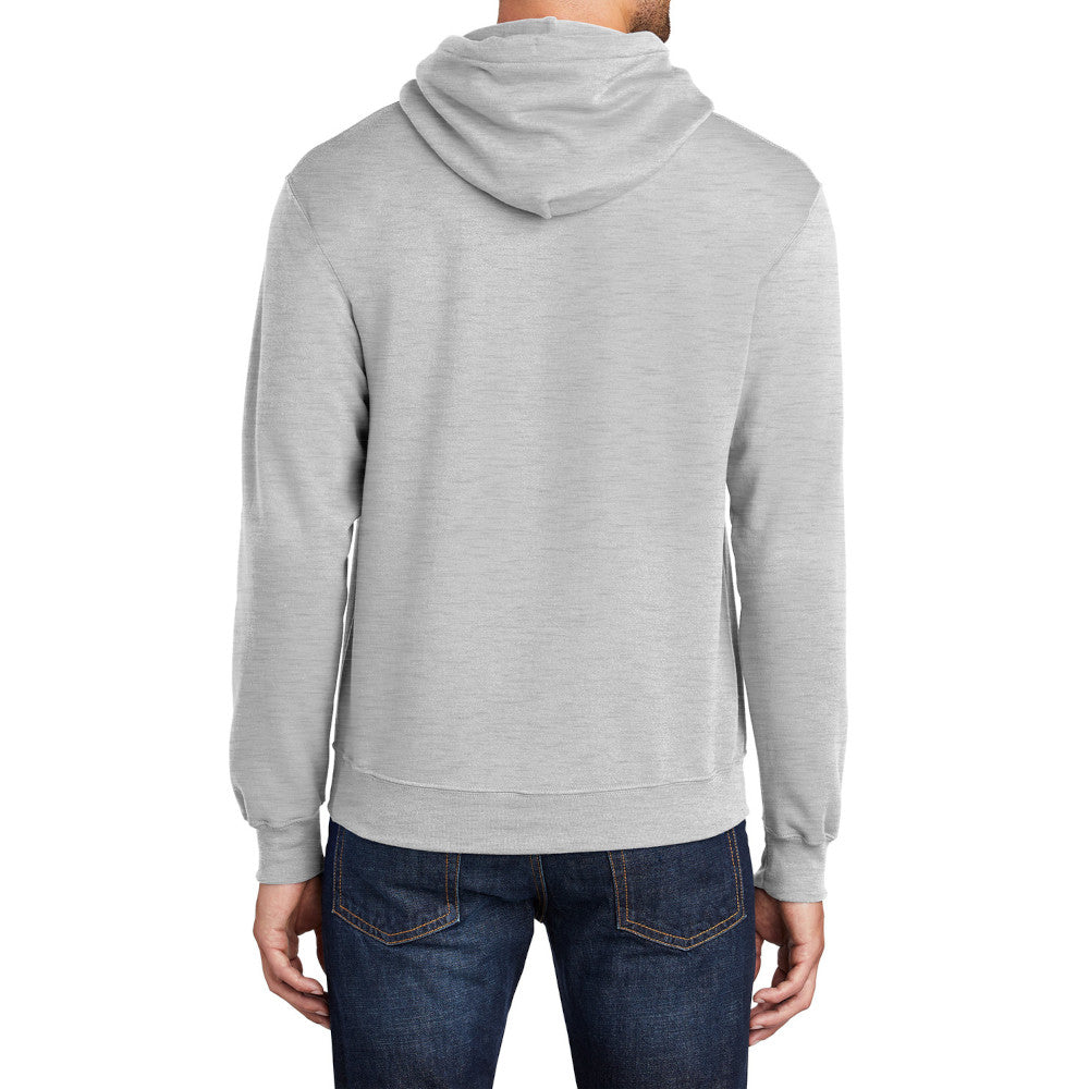 Men's Core Fleece Pullover Hooded Sweatshirt Cozy Cotton Poly Fleece with Air Jet Yarn Softness and Two-Ply Hood-Ash