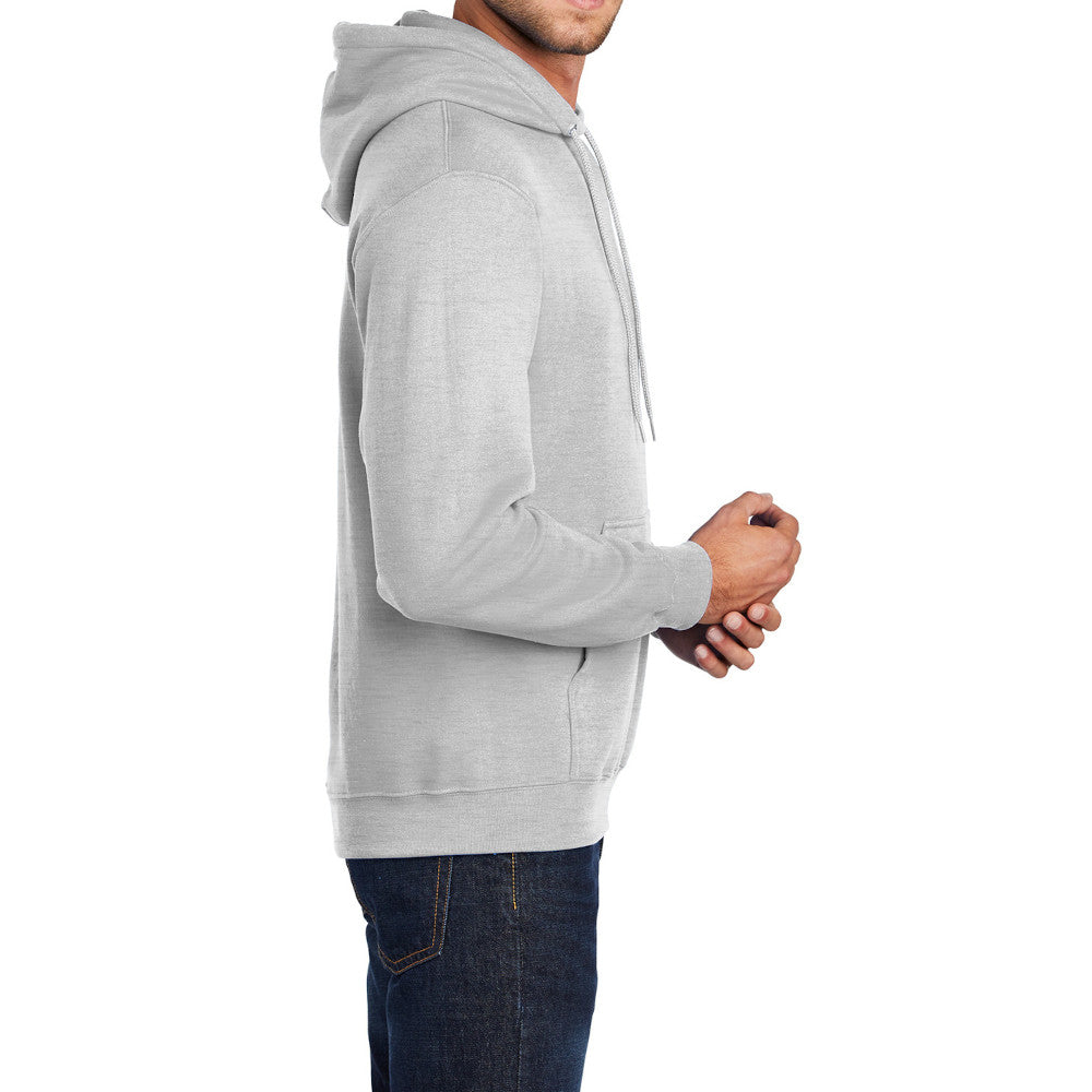 Men's Core Fleece Pullover Hooded Sweatshirt Cozy Cotton Poly Fleece with Air Jet Yarn Softness and Two-Ply Hood-Ash