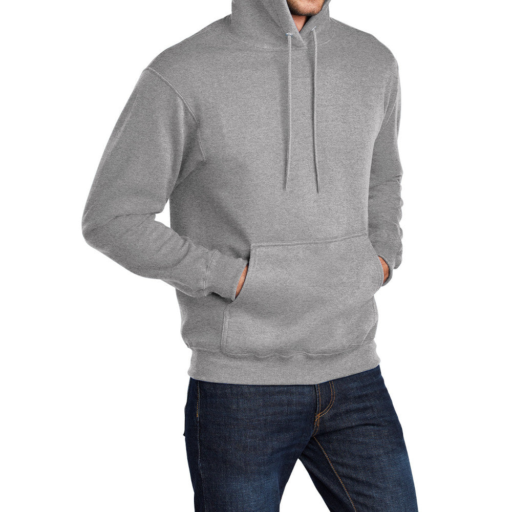 Men's Core Fleece Pullover Hooded Sweatshirt Cozy Cotton Poly Fleece with Air Jet Yarn Softness and Two-Ply Hood-Athletic Heather