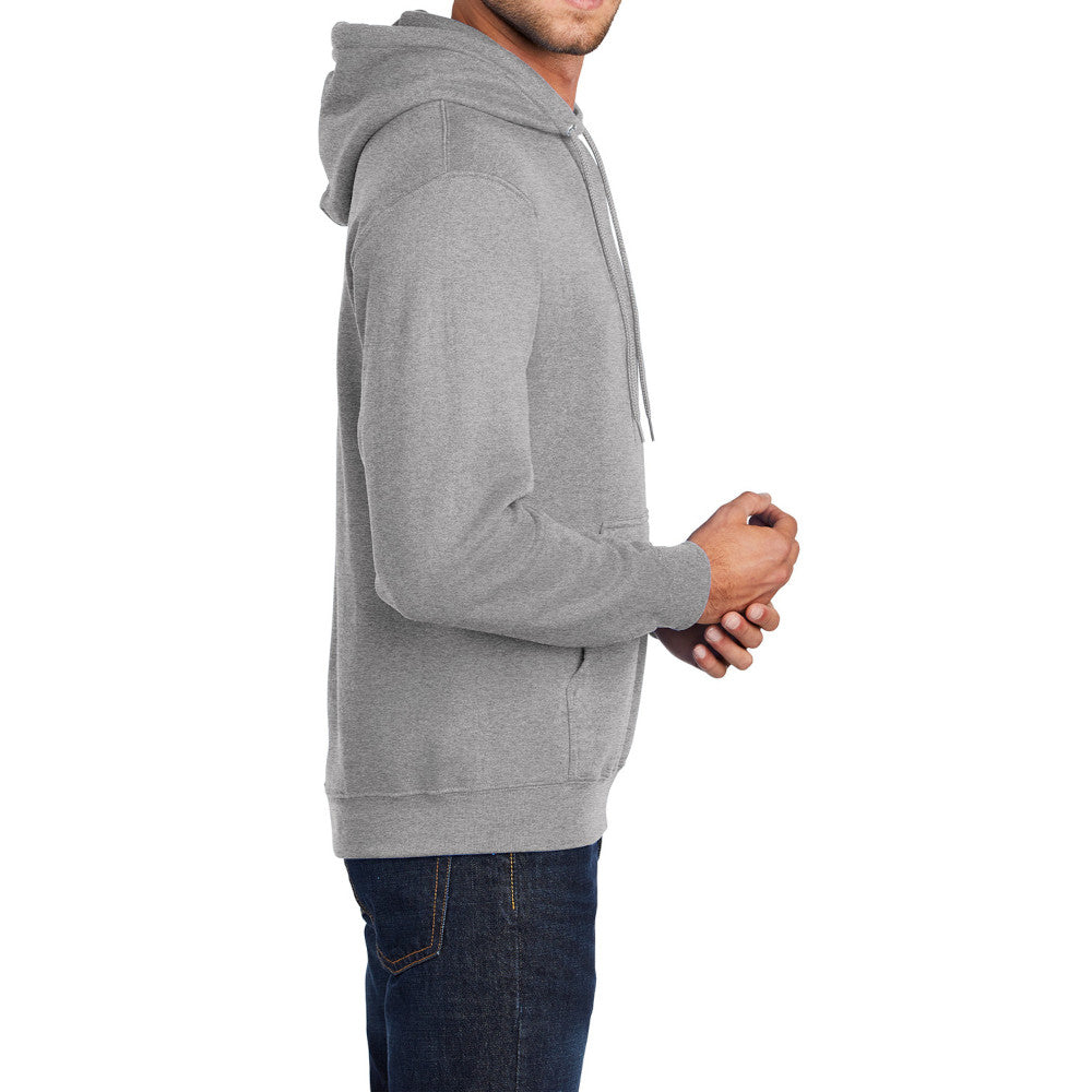 Men's Core Fleece Pullover Hooded Sweatshirt Cozy Cotton Poly Fleece with Air Jet Yarn Softness and Two-Ply Hood-Athletic Heather
