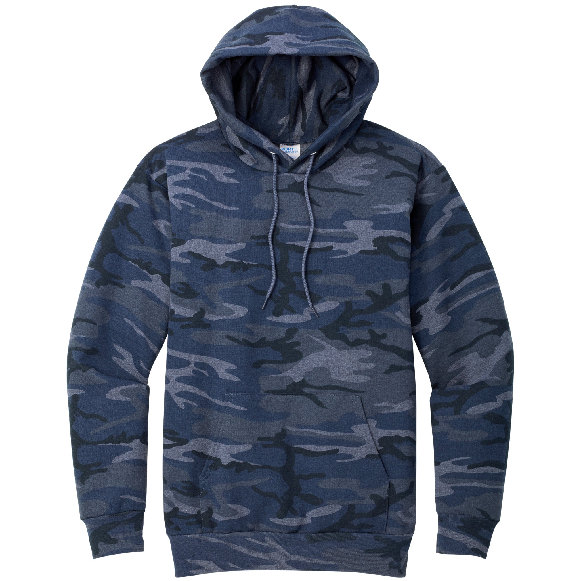 Mafoose Men's Core Fleece Classic Camo Pullover Hooded Sweatshirt Heather Navy Camo