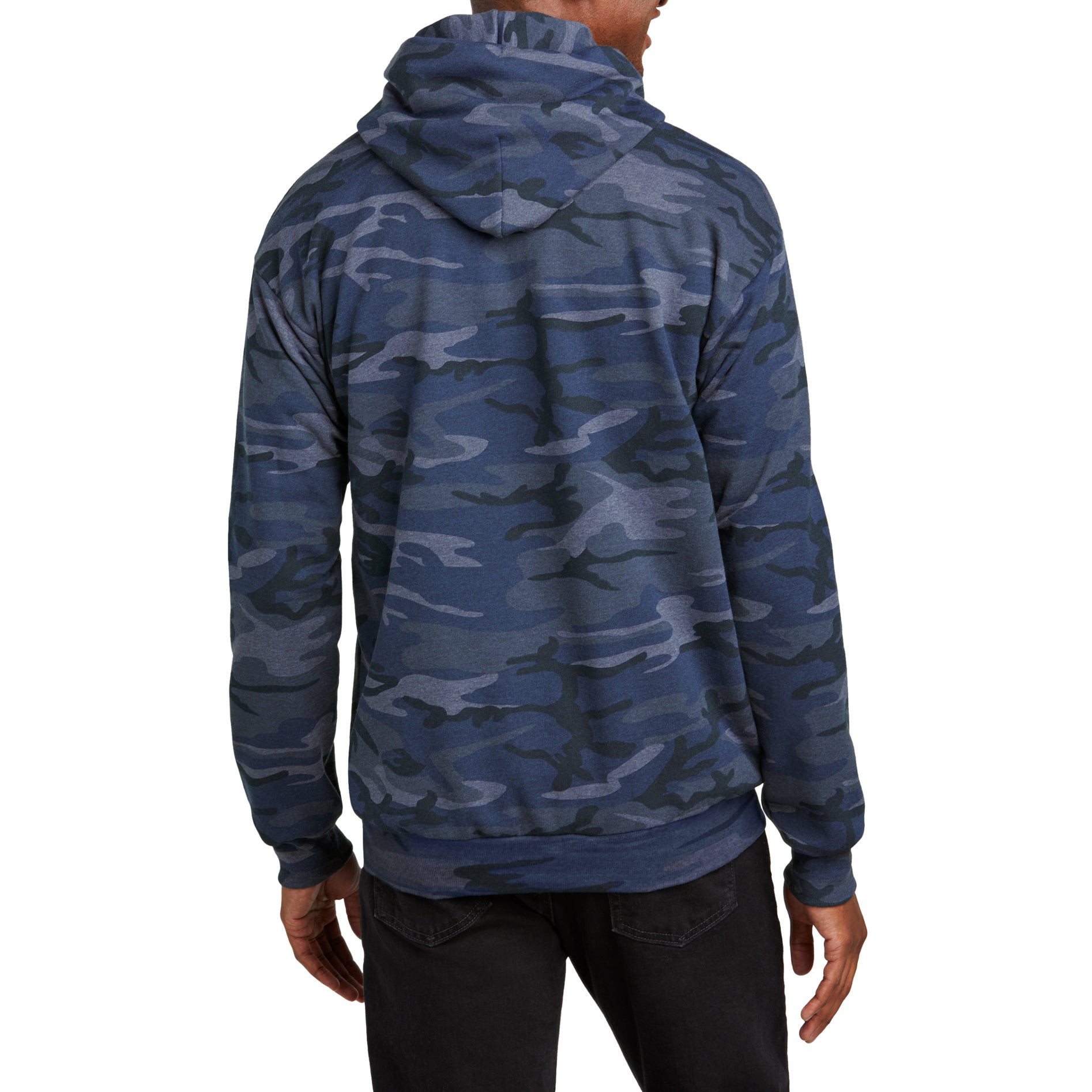 Mafoose Men's Core Fleece Classic Camo Pullover Hooded Sweatshirt Heather Navy Camo