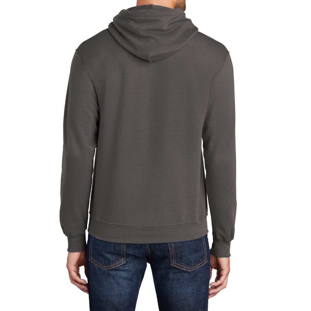 Men's Core Fleece Pullover Hooded Sweatshirt Cozy Cotton Poly Fleece with Air Jet Yarn Softness and Two-Ply Hood-Charcoal