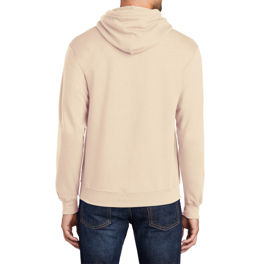 Men's Core Fleece Pullover Hooded Sweatshirt Cozy Cotton Poly Fleece with Air Jet Yarn Softness and Two-Ply Hood-Creme