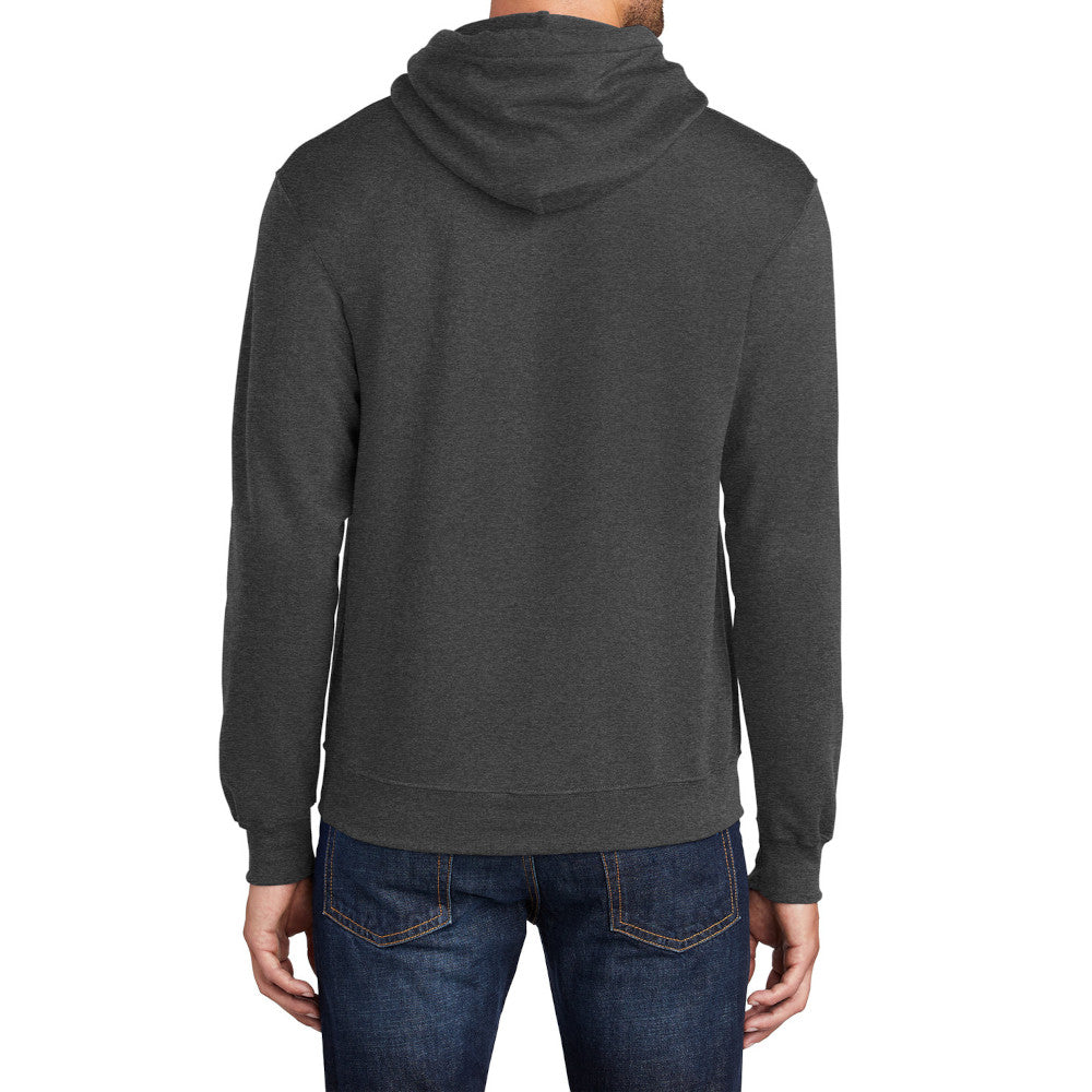 Men's Core Fleece Pullover Hooded Sweatshirt Cozy Cotton Poly Fleece with Air Jet Yarn Softness and Two-Ply Hood-Dark Heather Grey