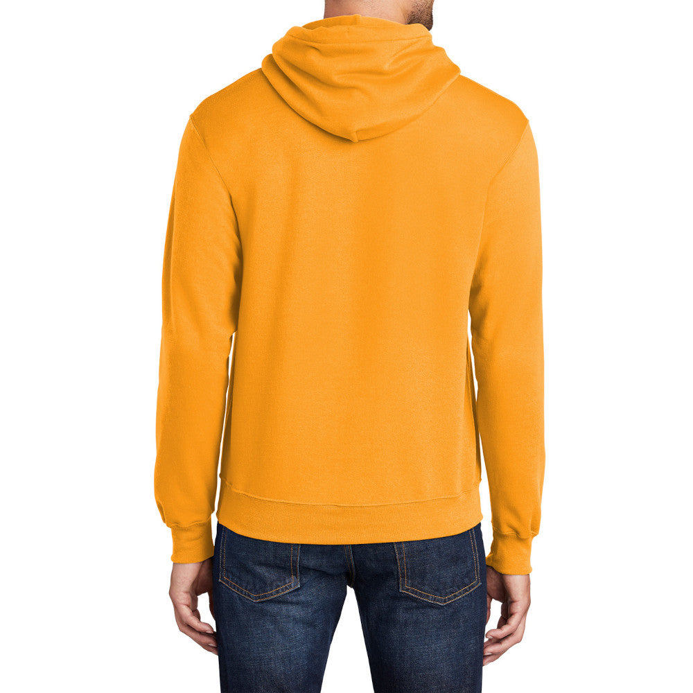 Men's Core Fleece Pullover Hooded Sweatshirt Cozy Cotton Poly Fleece with Air Jet Yarn Softness and Two-Ply Hood-Gold