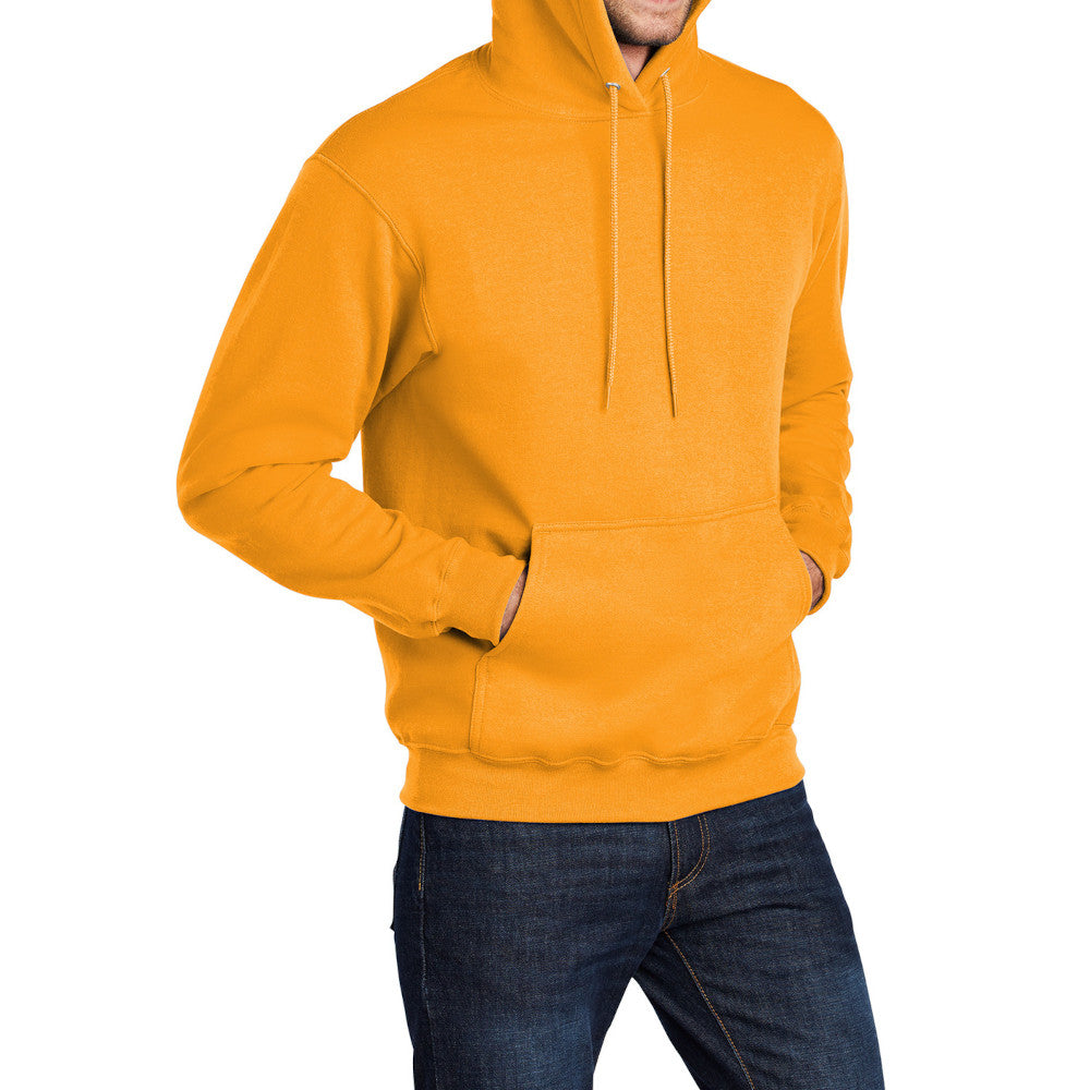 Men's Core Fleece Pullover Hooded Sweatshirt Cozy Cotton Poly Fleece with Air Jet Yarn Softness and Two-Ply Hood-Gold