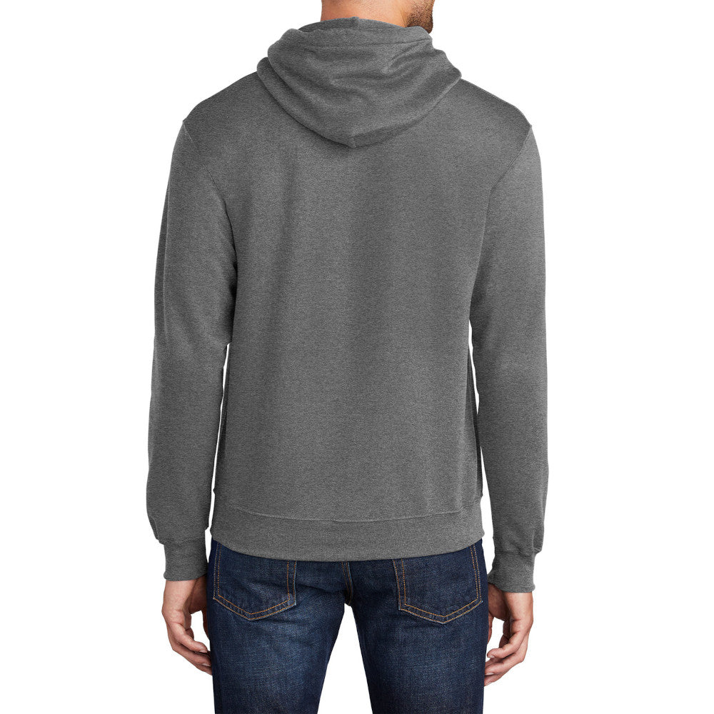 Men's Core Fleece Pullover Hooded Sweatshirt Cozy Cotton Poly Fleece with Air Jet Yarn Softness and Two-Ply Hood-Graphite Heather