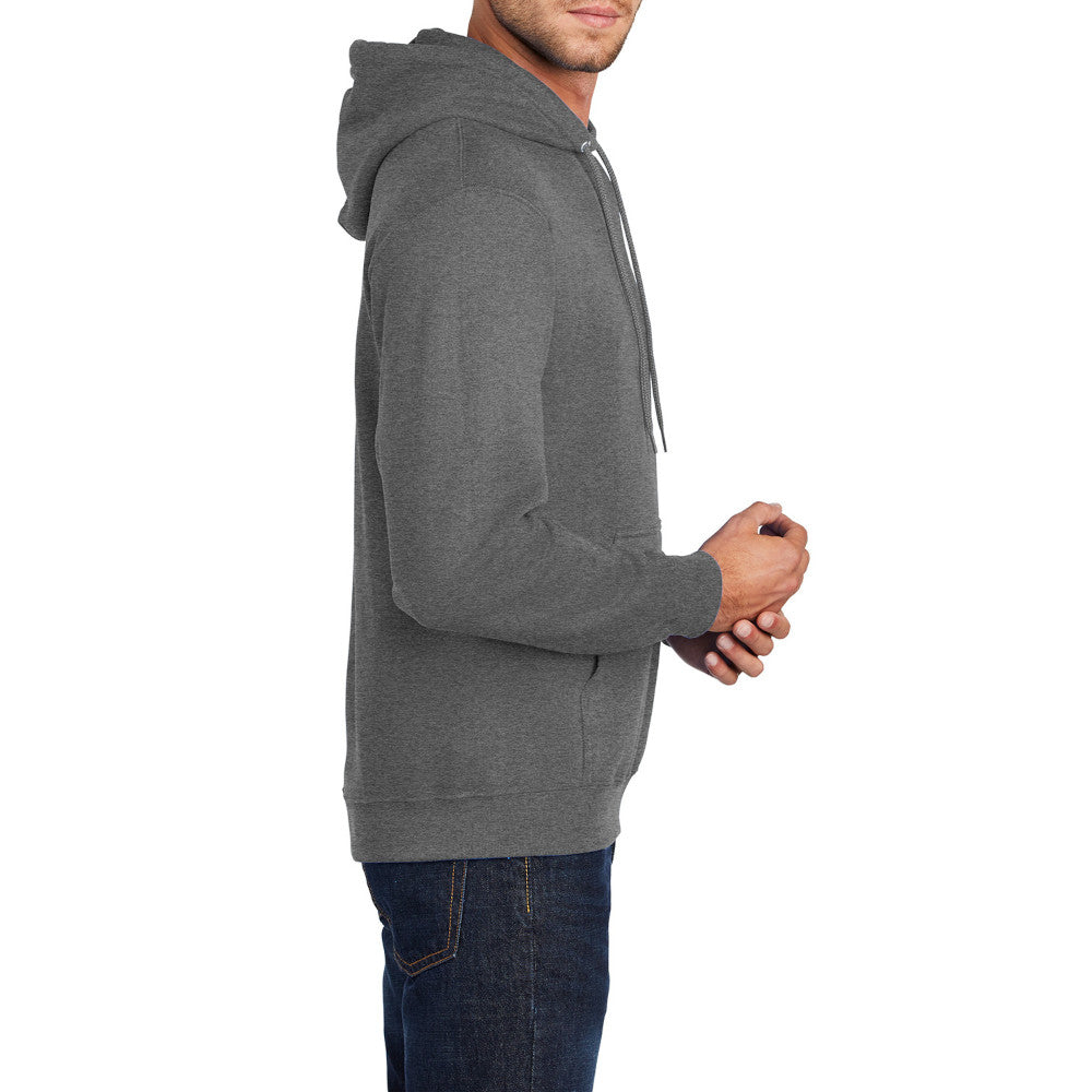 Men's Core Fleece Pullover Hooded Sweatshirt Cozy Cotton Poly Fleece with Air Jet Yarn Softness and Two-Ply Hood-Graphite Heather