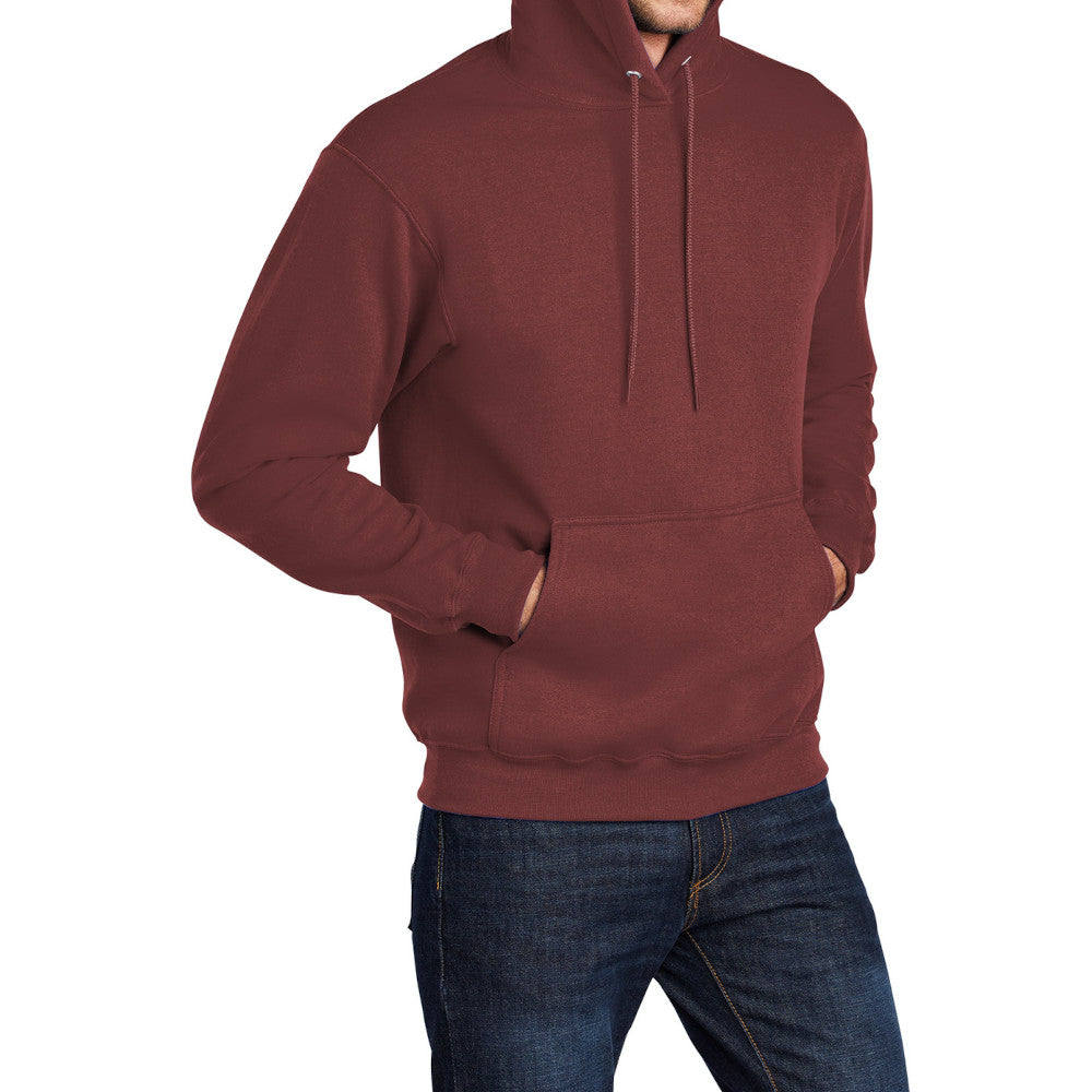 Men's Long Sleeve Core Poly Fleece Pullover Hooded Cozy Sweatshirt