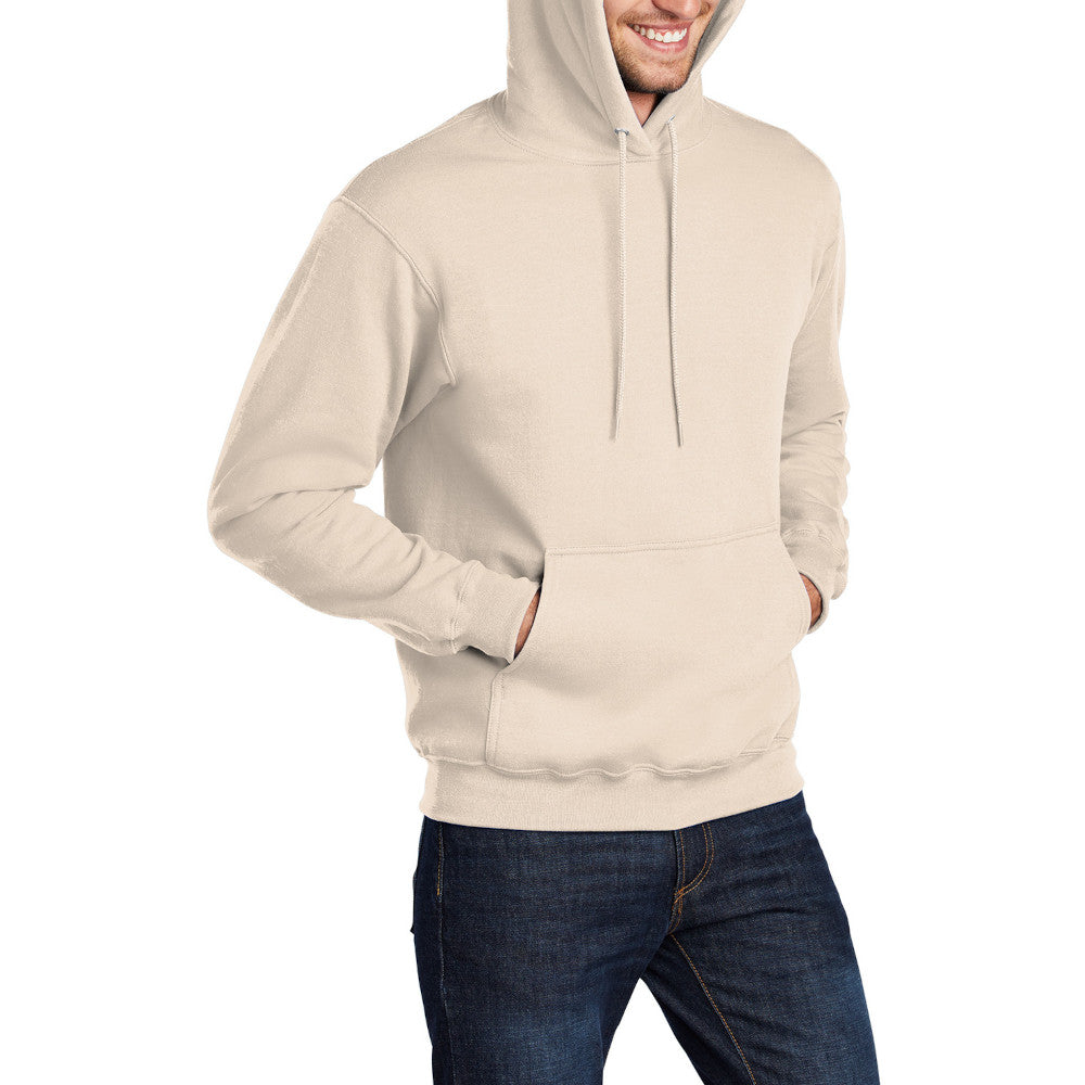 Men's Long Sleeve Core Poly Fleece Pullover Hooded Cozy Sweatshirt
