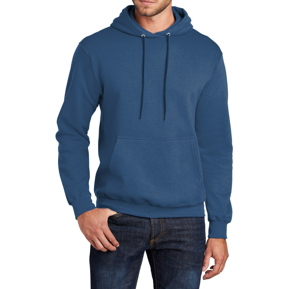 Men's Long Sleeve Core Poly Fleece Pullover Hooded Cozy Sweatshirt