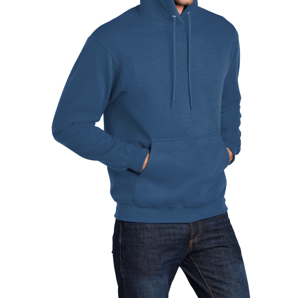 Men's Long Sleeve Core Poly Fleece Pullover Hooded Cozy Sweatshirt