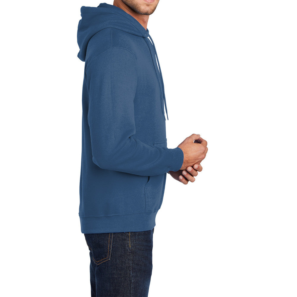 Men's Long Sleeve Core Poly Fleece Pullover Hooded Cozy Sweatshirt