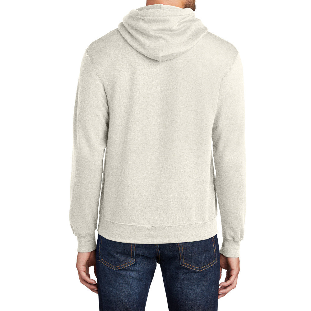 Men's Long Sleeve Core Poly Fleece Pullover Hooded Cozy Sweatshirt-Oatmeal Heather
