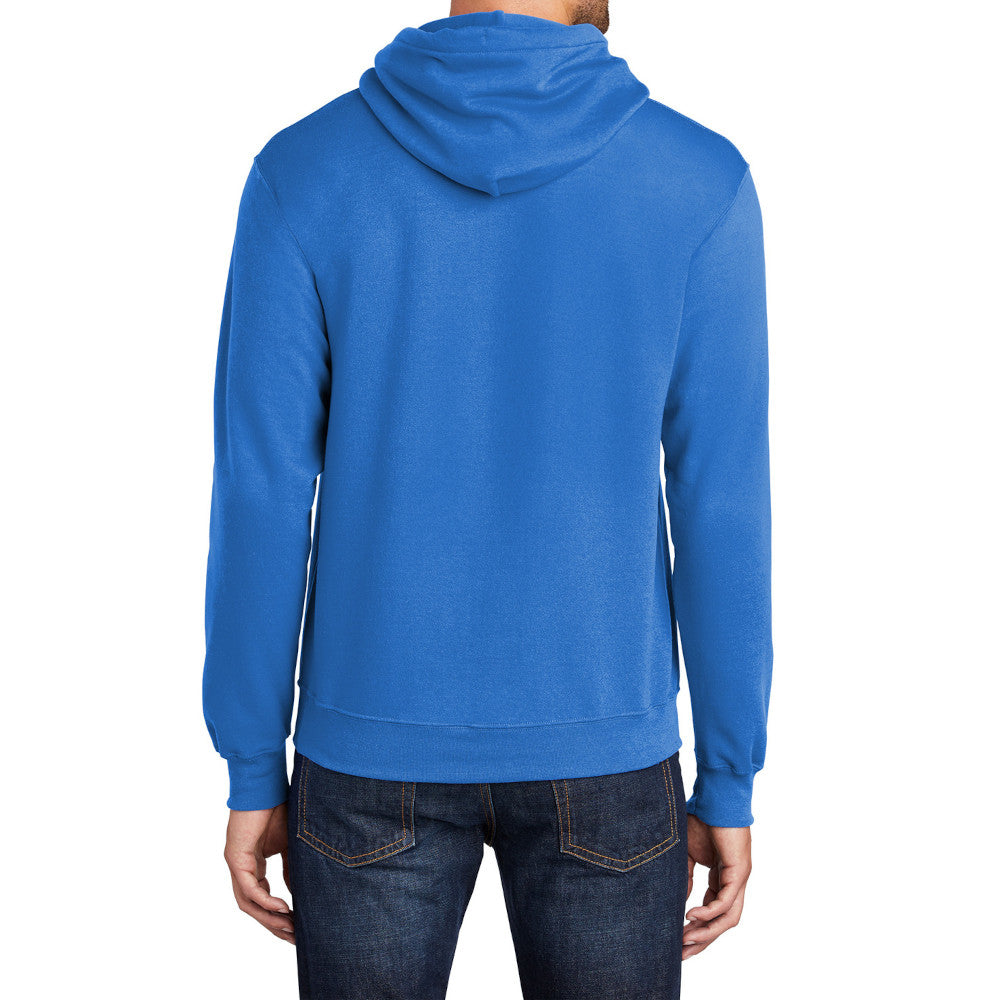 Men's Core Fleece Pullover Hooded Sweatshirt Cozy Cotton Poly Fleece with Air Jet Yarn Softness and Two-Ply Hood-Royal