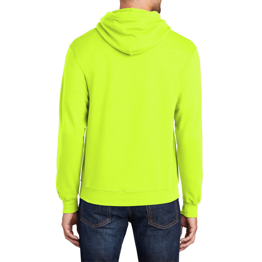 Men's Core Fleece Pullover Hooded Sweatshirt Cozy Cotton Poly Fleece with Air Jet Yarn Softness and Two-Ply Hood-S. Green
