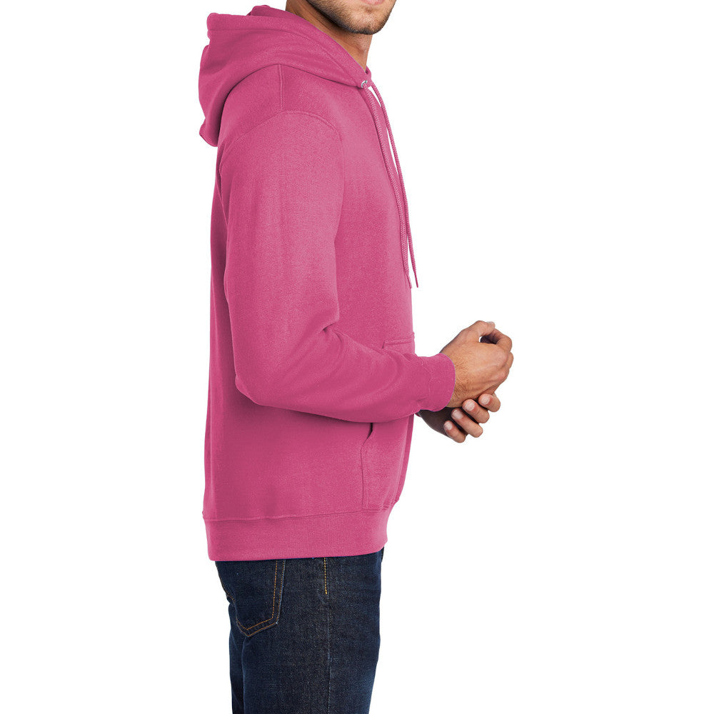 Men's Long Sleeve Core Poly Fleece Pullover Hooded Cozy Sweatshirt-Sangria
