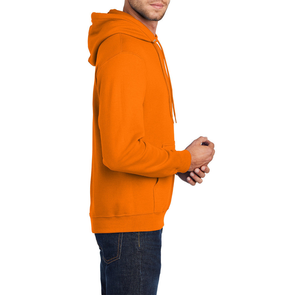 Men's Core Fleece Pullover Hooded Sweatshirt Cozy Cotton Poly Fleece with Air Jet Yarn Softness and Two-Ply Hood-Tennessee Orange