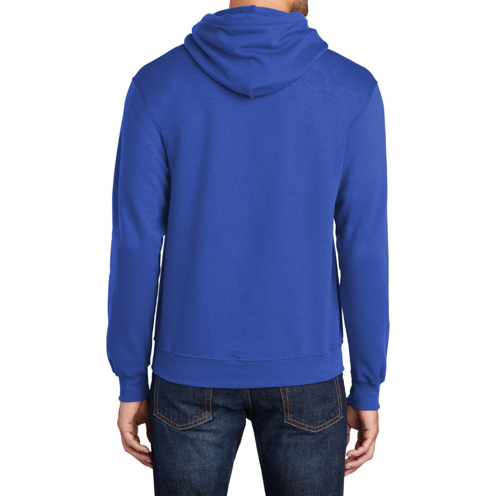 Men's Core Fleece Pullover Hooded Sweatshirt Cozy Cotton Poly Fleece with Air Jet Yarn Softness and Two-Ply Hood-True Royal