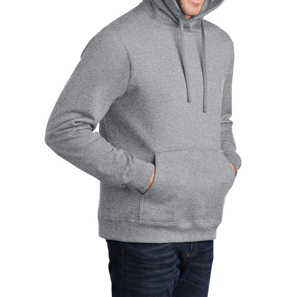 Men's Fan Favorite Fleece Hoodie Soft Cotton Blend Sports Team Colors DTG-Ready and Tag-Free Comfort-Athletic Heather