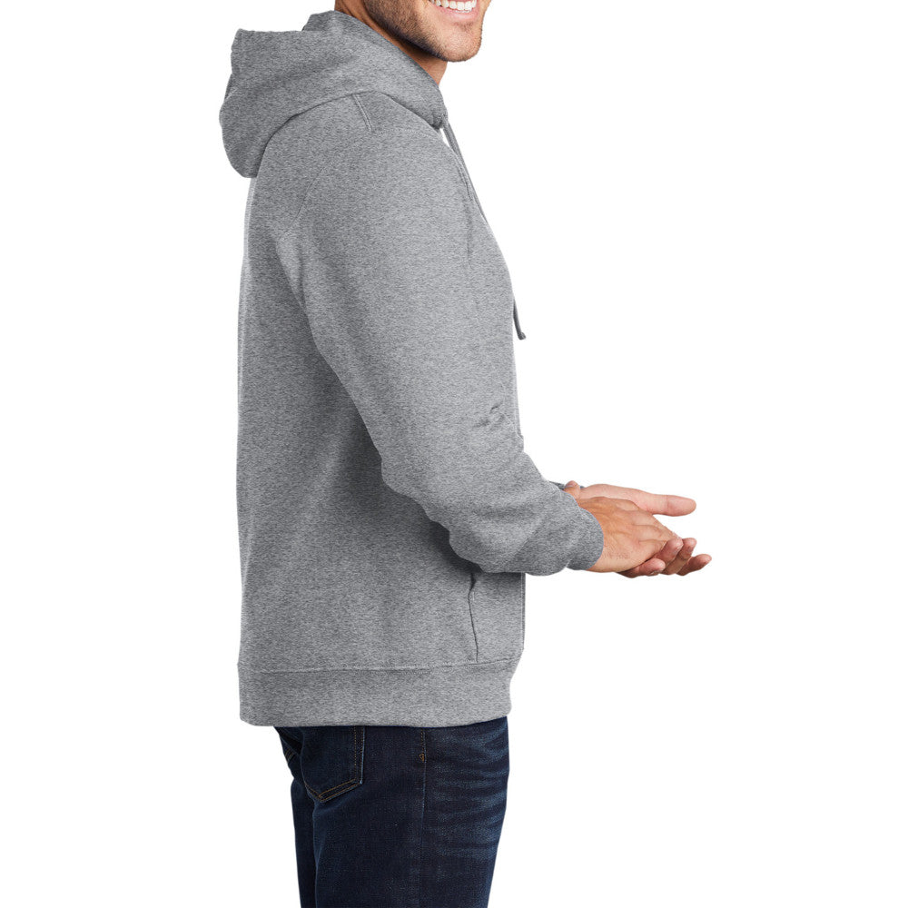 Men's Fan Favorite Fleece Hoodie Soft Cotton Blend Sports Team Colors DTG-Ready and Tag-Free Comfort-Athletic Heather