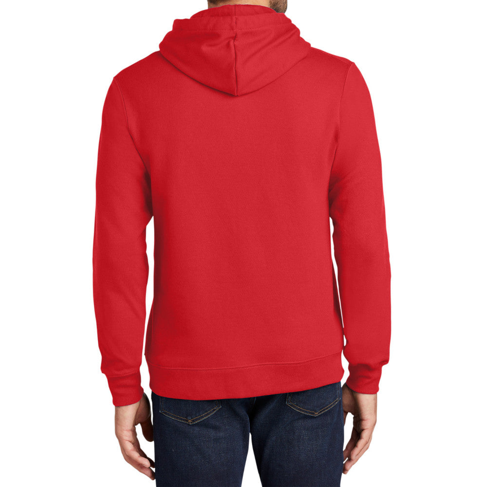 Men's Fan Favorite Fleece Hoodie Soft Cotton Blend Sports Team Colors DTG-Ready and Tag-Free Comfort-Bright Red