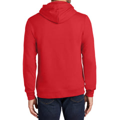 Men's Fan Favorite Fleece Hoodie Soft Cotton Blend Sports Team Colors DTG-Ready and Tag-Free Comfort-Bright Red