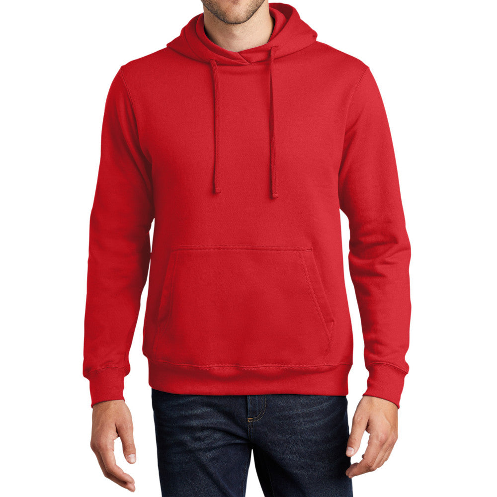 Men's Fan Favorite Fleece Hoodie Soft Cotton Blend Sports Team Colors DTG-Ready and Tag-Free Comfort-Bright Red