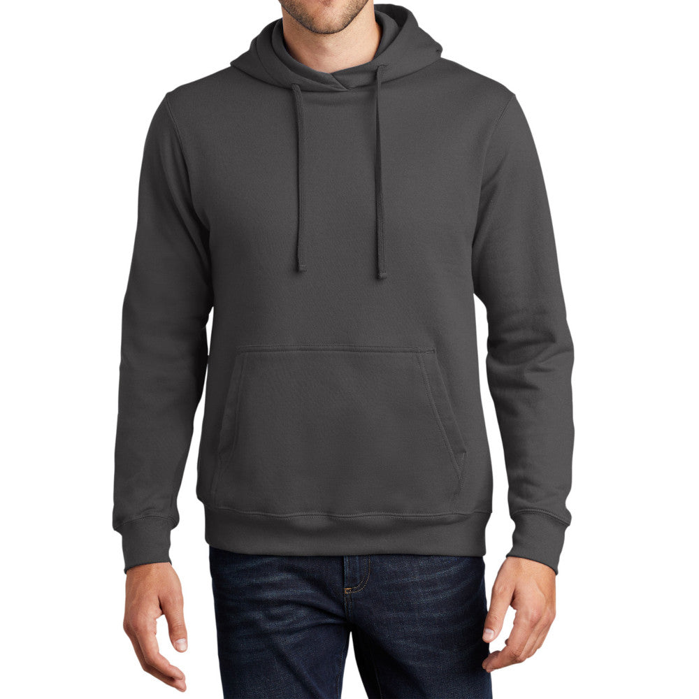 Men's Fan Favorite Fleece Hoodie Soft Cotton Blend Sports Team Colors DTG-Ready and Tag-Free Comfort-Charcoal