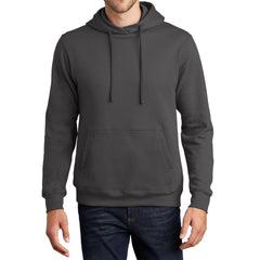 Men's Fan Favorite Fleece Hoodie Soft Cotton Blend Sports Team Colors DTG-Ready and Tag-Free Comfort-Charcoal