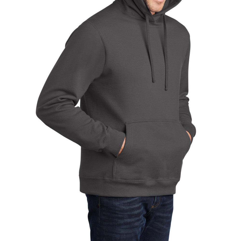 Men's Fan Favorite Fleece Hoodie Soft Cotton Blend Sports Team Colors DTG-Ready and Tag-Free Comfort-Charcoal