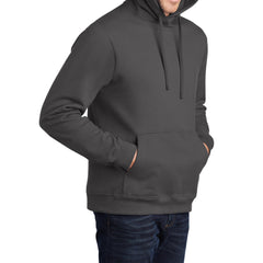 Men's Fan Favorite Fleece Hoodie Soft Cotton Blend Sports Team Colors DTG-Ready and Tag-Free Comfort-Charcoal